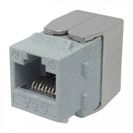Cat6A UTP 180° Conector Keystone Sem Ferramenta Certificado