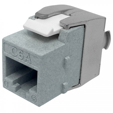 Cat.6A UTP 180 Graders Verktygsfri Keystone Jack - ISO/IEC 11801 Klass Cat6A UTP Keystone Jack