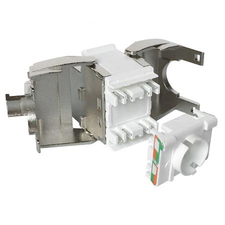 Porta RJ45 Cat6 STP a 180 gradi senza attrezzi