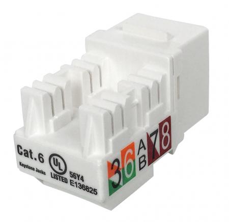 Onbeschermde Cat6 90 Graden Aangepaste Kleuren Keystone Jack