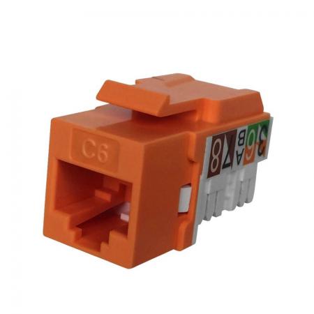 Cat6 Onbeschermd 90 Graden 110 Oranje RJ45 Poort