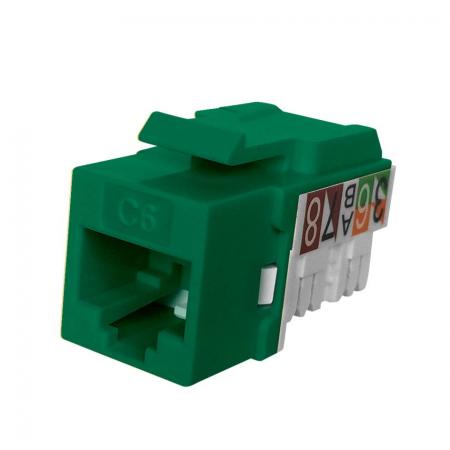 Cat6 Groene Ethernet Keystone Jack UTP 90 Graden