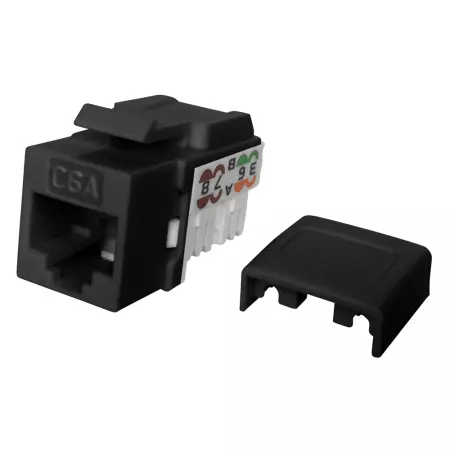 Conector Keystone Cat6A UTP em Cores Personalizadas