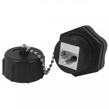 IP68 Industrial Cat5E STP 180 Degree 110 Type Keystone Jack - Industrial Waterproof Cat5E STP Keystone Jack