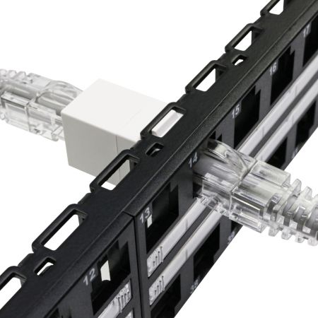 Acoplador Ethernet UTP de 180 grados Cat6A