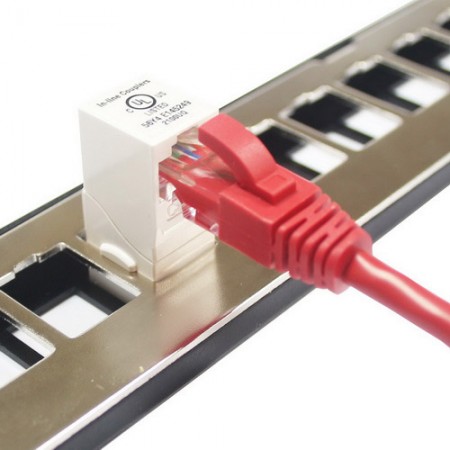 Acoplador de red de 90 grados Cat 5e UTP