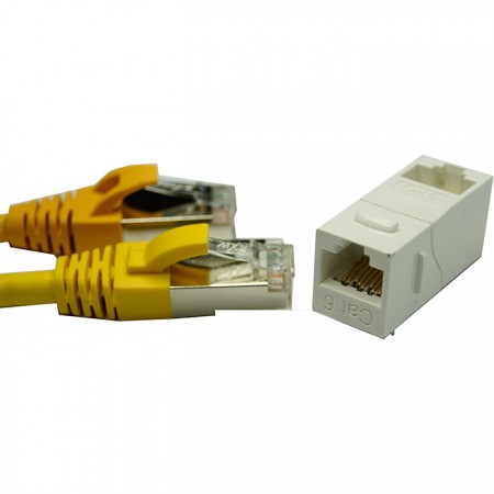 Cat 6 Unshielded 90 Degree LAN Cable Coupler
