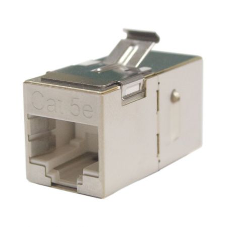 Cat.5E FTP 180 fokos Inline Coupler - Cat 5e FTP Keystone beépített csatoló