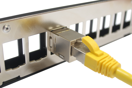 Cat 5e FTP Inline Coupler Compatible With Blank Panel
