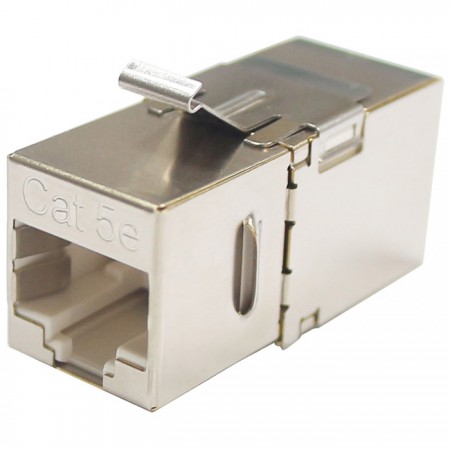 Geschirmter Cat5E RJ45 Netzwerk-Koppler 90 Grad