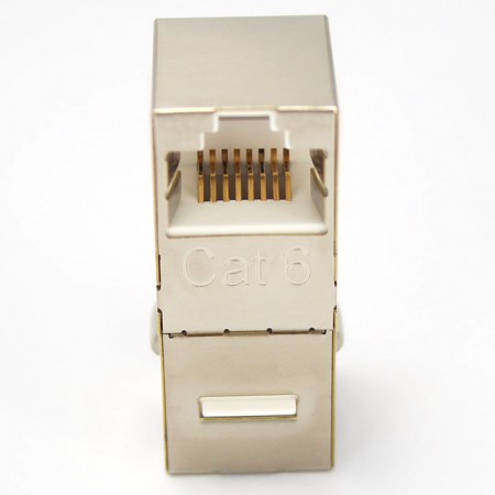 Acoplador Inline Cat.6 FTP de 90 graus - Acoplador Inline Cat 6 FTP com tecnologia de encaixe por pressão