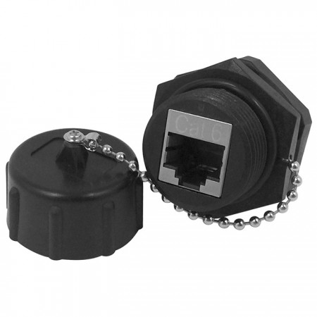 IP68 ipari Cat.6 STP 180 fokos bulkhead csatlakozó - Ipari Cat6 STP inline csatlakozó