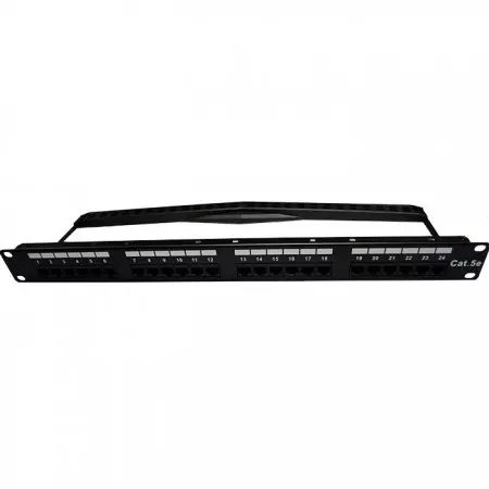 Cat5E UTP 1U 24포트 180도 RJ45 패치 패널 - ANSI/TIA-1096-A 준수 Cat5E UTP 키스톤 패치 패널