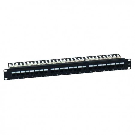 Cat.6 UTP 90도 1U 24포트 RJ45 패치 패널 - 금도금 50U" Cat6 UTP 키스톤 패치 패널