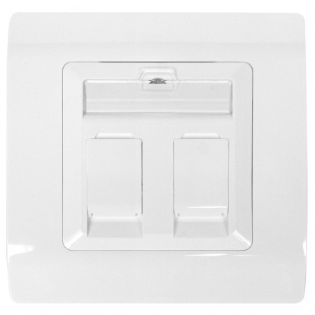 Piastra frontale di stile tedesco a singola gang 2 porte - Pannello frontale tedesco 80 x 80 mm con serranda