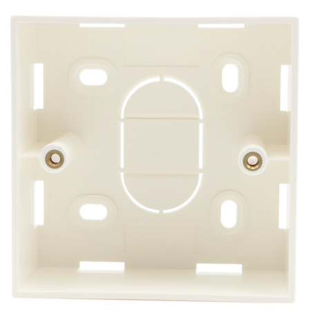 Brittisk Enkel gang RJ45 Monteringsbox - Ivory Brittisk Enkel Gang Bakbox