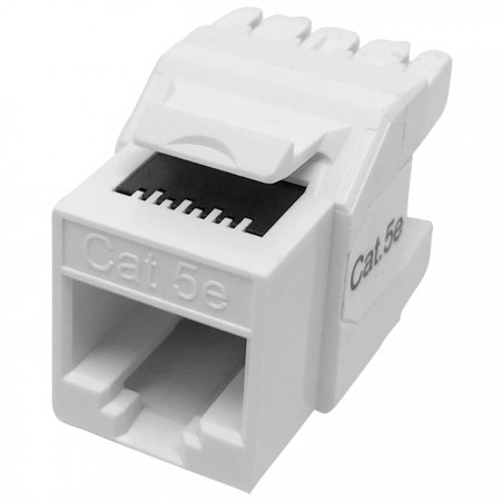 Cat.5E UTP 180 Degree 110 Keystone Jack - Cat5E UTP RJ45 110 Punch Down Keystone Jack