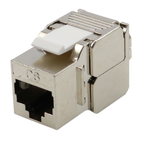 Conector Keystone delgado Cat.6 STP de 180 grados sin herramientas. - Conector modular delgado Cat 6 FTP 8P8C