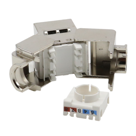 Cat6A Skärmad 180° Verktygsfri Slim Keystone Jack