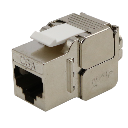 Cat.6A STP 180 Grad Verktygsfri Slim Keystone Jack - Verktygsfri Cat6A FTP Slim Keystone Jack