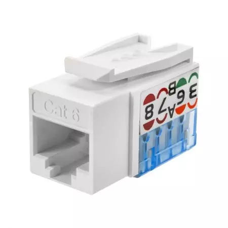 Jack Keystone Cat.6 UTP 90 gradi 110 Punch Down - Jack Keystone Cat6 non schermato 90 gradi 110 Punch Down colori OEM