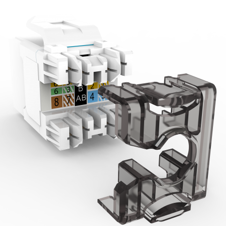 Jack Modular Cat6A UTP 180° Punch Down 110