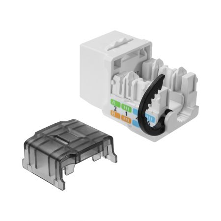Cat6 Cat5E Ethernet Jack med kabelklämma