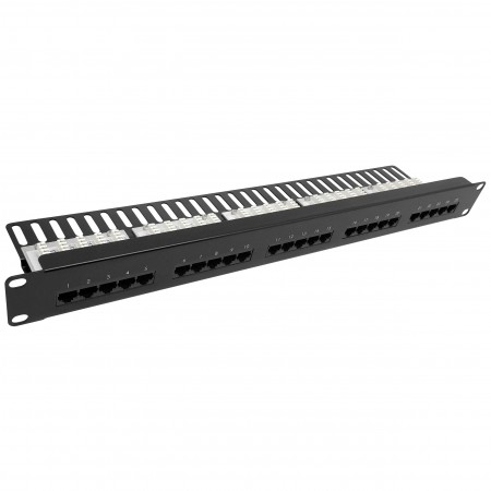 Cat3 25 Port Voice Panel Krone Type - Cat 3 25 Port Krone Type Voice Patch Panel With Support Bar