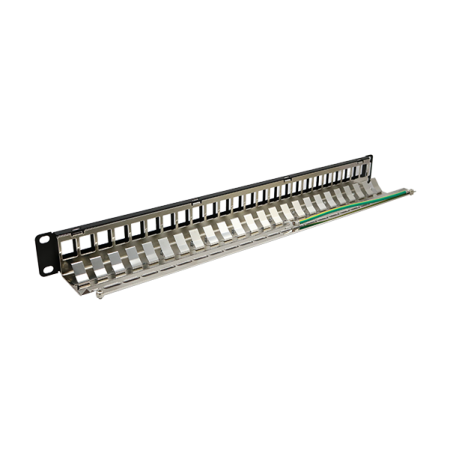 1 Unit Height  24 Port FTP Blank Panel With Support Bar