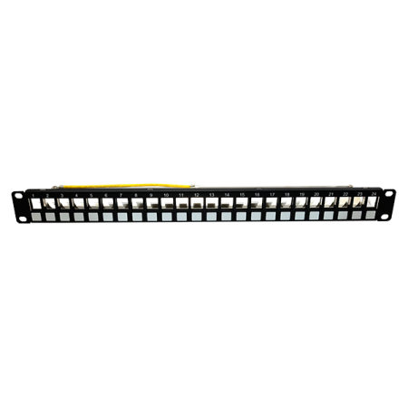 1U 24 Port FTP RJ45 Blank Panel With Support bar