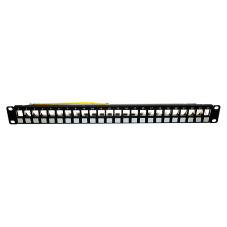1U 24 Port FTP RJ45 Blank Panel Med Stödbalk - FTP 1U 24 Port Blank Panel Med Stödbalk