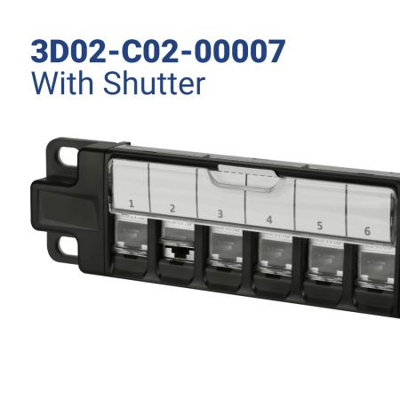 Painel Vazio RJ45 1U 24 Portas com Obturador à Prova de Poeira