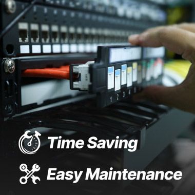 Panel vacío RJ45 de fácil mantenimiento con placas frontales removibles