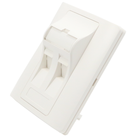 British Angled Ethernet Outlet With Shutter