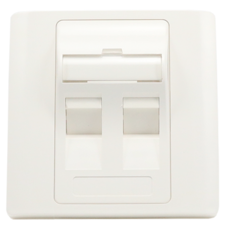 صفحه صورت زاویهدار بریتانیایی با دو پورت و شاتر - صفحه صورت زاویهدار بریتانیایی UL94V-0 با دو پورت