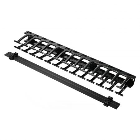 1U Horizontal Cable Management With Removable Front Plate - Patch Panel Cable Management