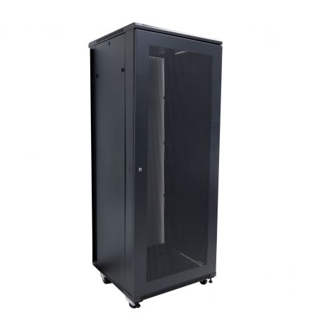 37U SPCC Network Rack Cabinet - SPCC Ethernet Cabinet with Front Toughened Glass door With Handle Lock