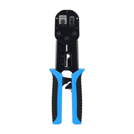Crimper for RJ45 Pass Through Plugs, RJ11 Plugs, and RJ12 Plugs - Crimping Hand Tool For RJ45, RJ11, RJ12 Plugs