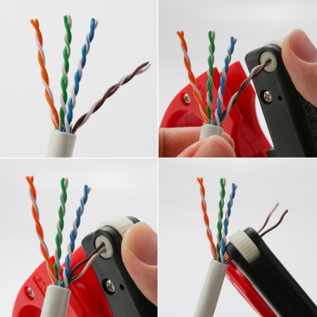 RJ45 Cable Stripper For DIY 8P8C Patch Cords