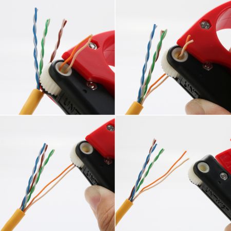 Kabel-Abisolierwerkzeug für schnelle Patchkabelmontage