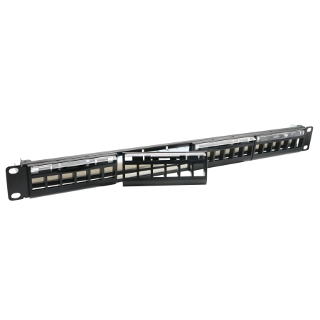 1U 24 Port FTP Framsidan Åtkomst RJ45 Tom Panel - ROHS 2 Kompatibel 1U 24 Port Fäste Kassett Tom Panel