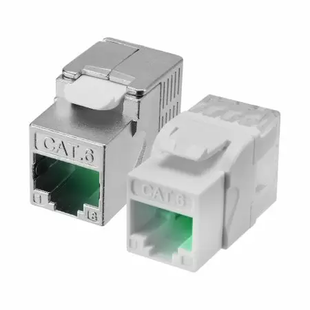 LED RJ45 180 graders verktygsfri Keystone Jack - Cat6A, Cat6, Cat5e LED Keystone Jack
