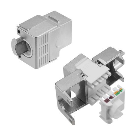 Conector Keystone LED RJ45 STP para rastreo de cables