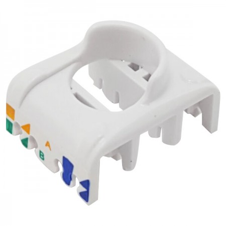 Conector modular Cat6A FTP de 180 grados sin herramientas