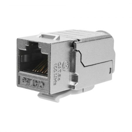 Conector Keystone Cat5E FTP de 90 grados para conexión 110