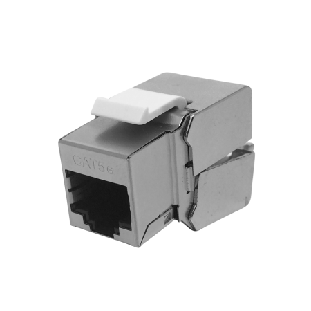 Conector de Keystone Cat.5E STP a 180 grados con terminación 110 y Krone - Conector de Keystone Ethernet a 180 grados Cat 5e STP con terminación por golpe