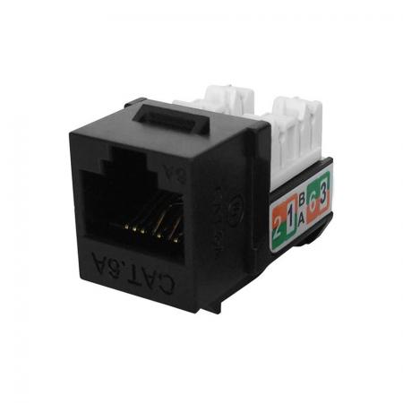Cat.6A UTP 90도 110 키스톤 잭, 블랙