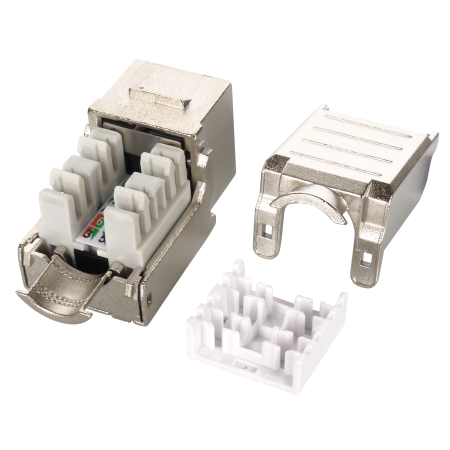 REACH ve UL Sertifikalı Cat6A FTP 90° Aletsiz Keystone Priz