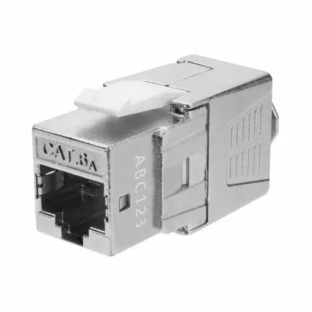 Katt.6A STP Komponentnivå Verktygsfri Keystone Jack - Katt 6A PoE++ RJ45 Keystone Jack