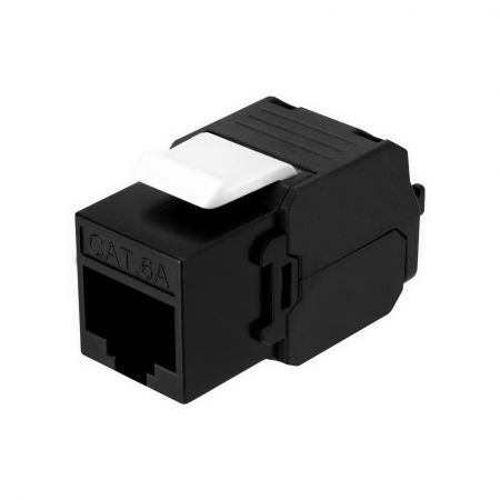 Conector Keystone Cat6A UTP de 180 grados sin herramienta y sin obturador